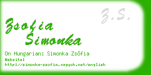 zsofia simonka business card